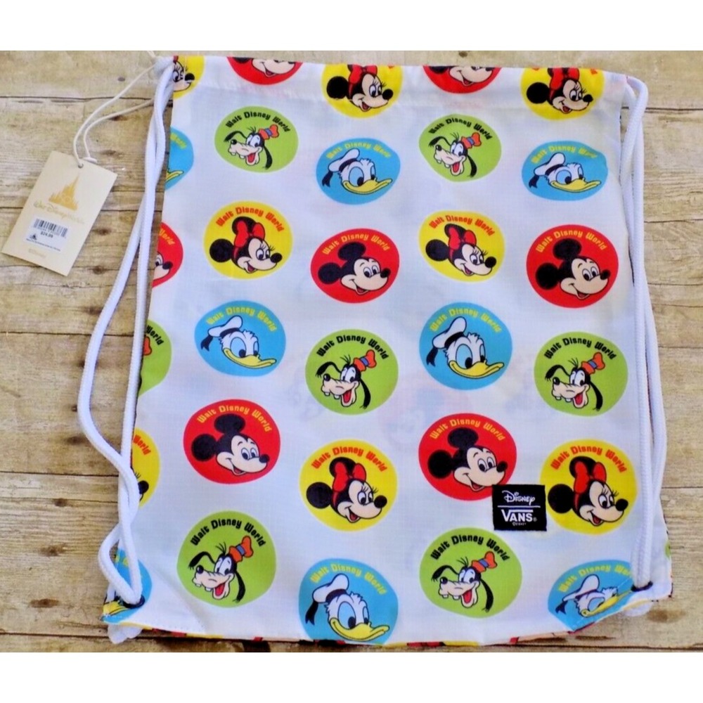 VANS X DISNEY PARKS Walt Disney World 50th Cinch Sack Bag Backpack NEW